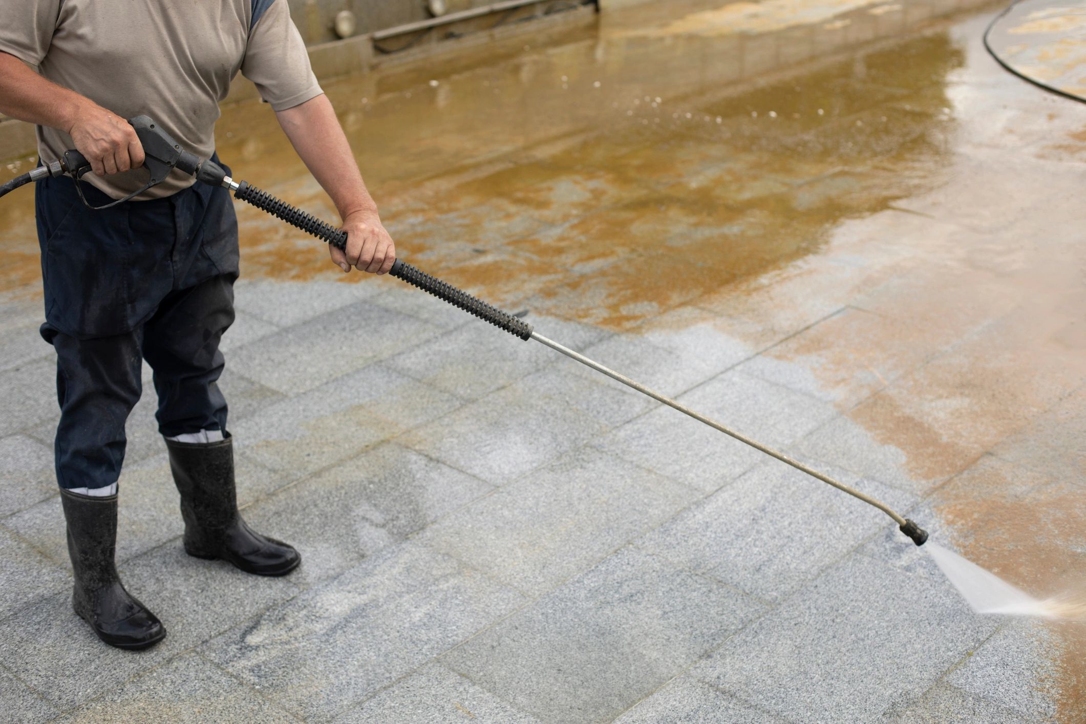 Residential driveway cleaning
